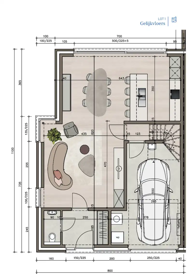 Moderne HOB inpandige garage, 3 slpk en vaste trap naar zolder (lot 01) foto 4