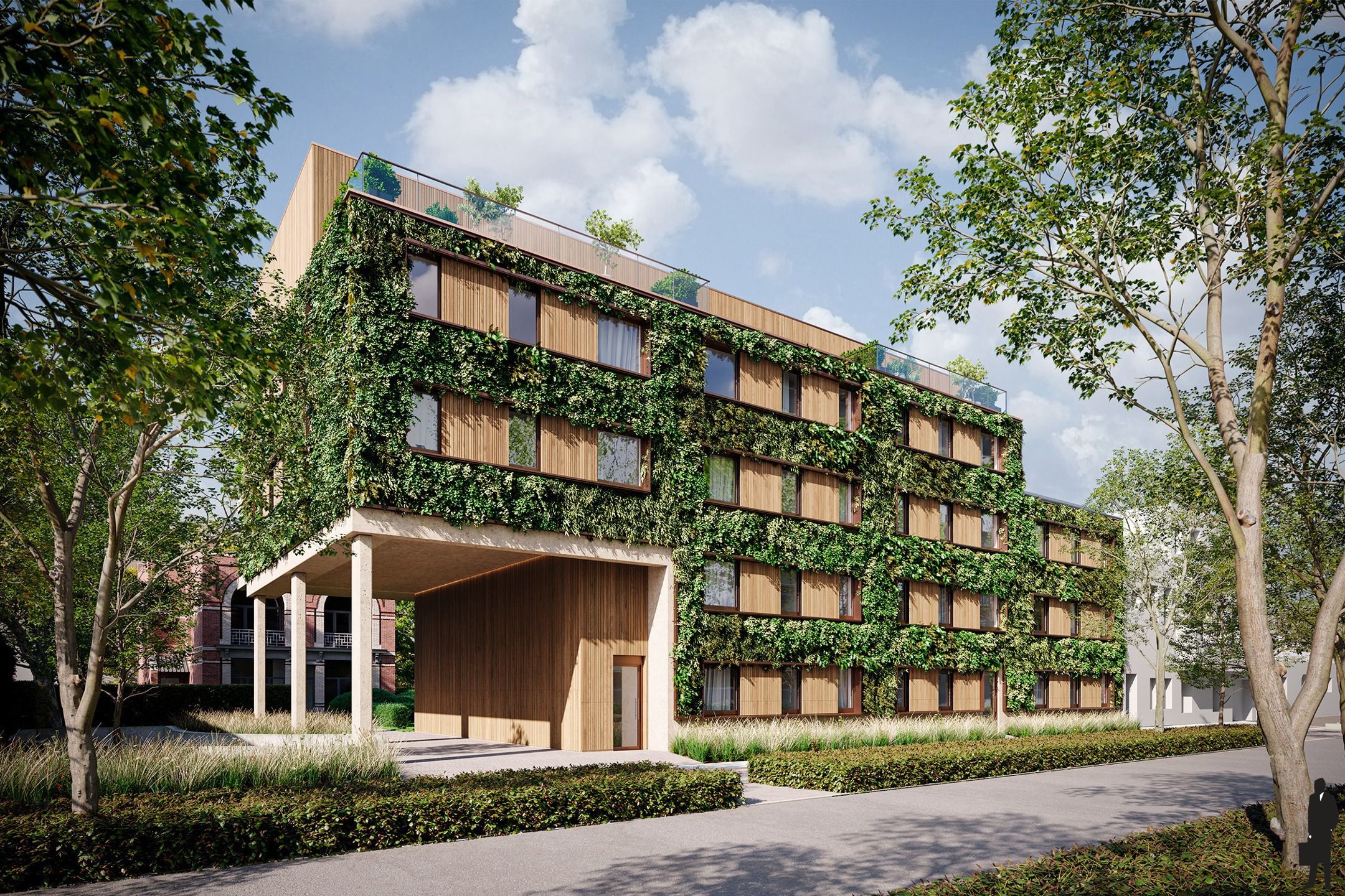 Een penthouse (4de verd) van ca. 116,5 m²  en 2 terrassen (28,7m² en 2,3m²) in project 'Villa Tybaert'! foto 3