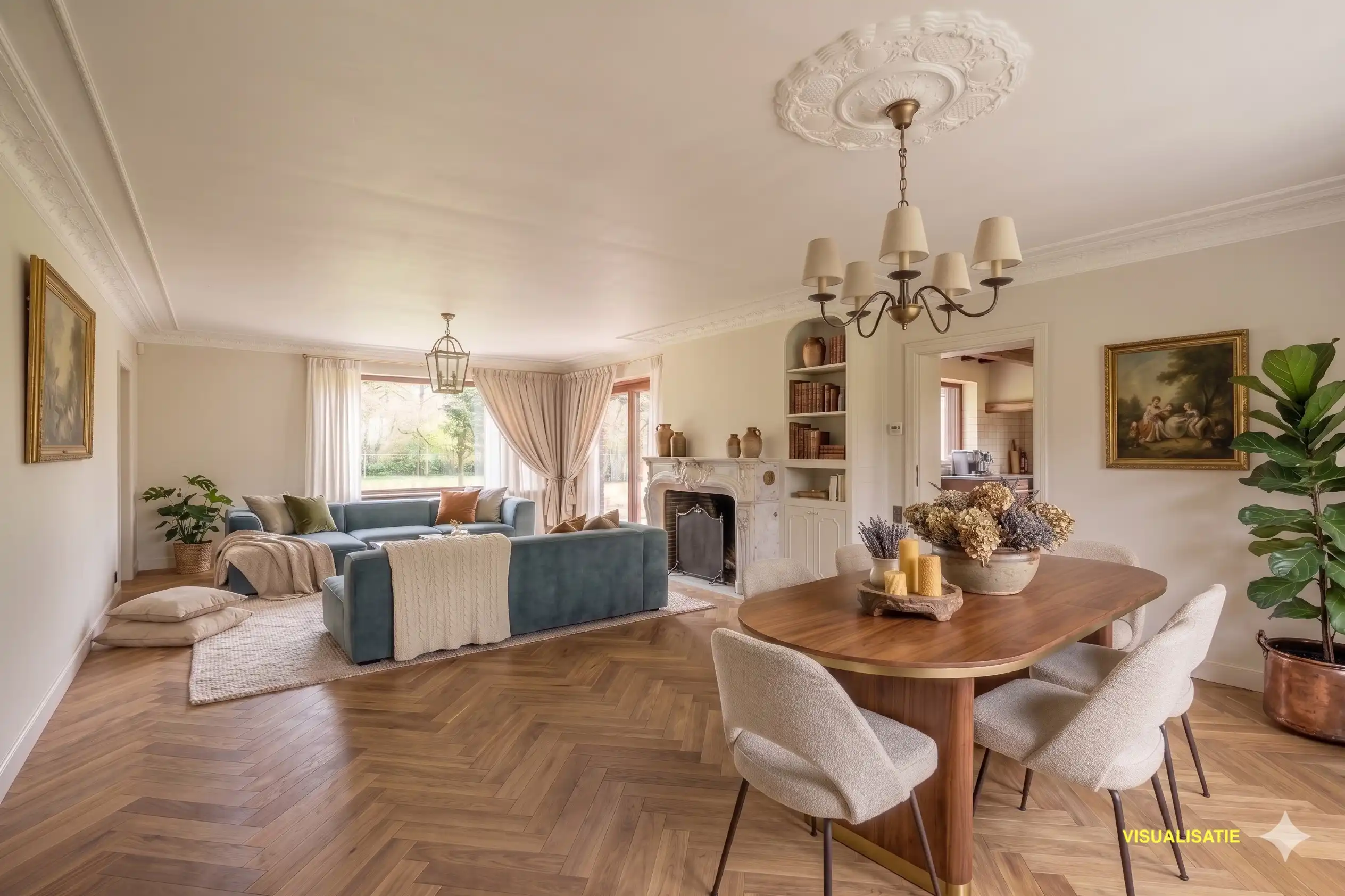 Karaktervolle villa met grote tuin in het groen te Wetteren foto 4