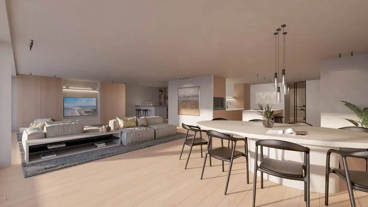 Nieuwbouw – Luxueus appartement van ca. 11m breed met frontaal zeezicht foto 2