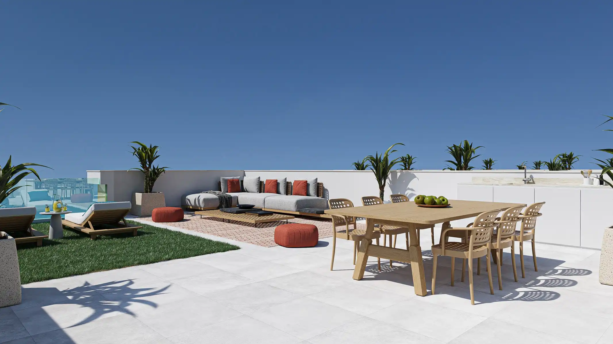 Vrijstaande gelijkvloers villa met privé-zwembad en solarium foto 3