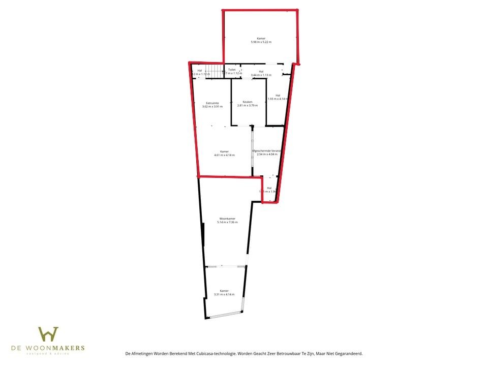 TE RENOVEREN APPARTEMENT MET 2 SLKS IN HET CENTRUM VAN SINT-TRUIDEN foto 20