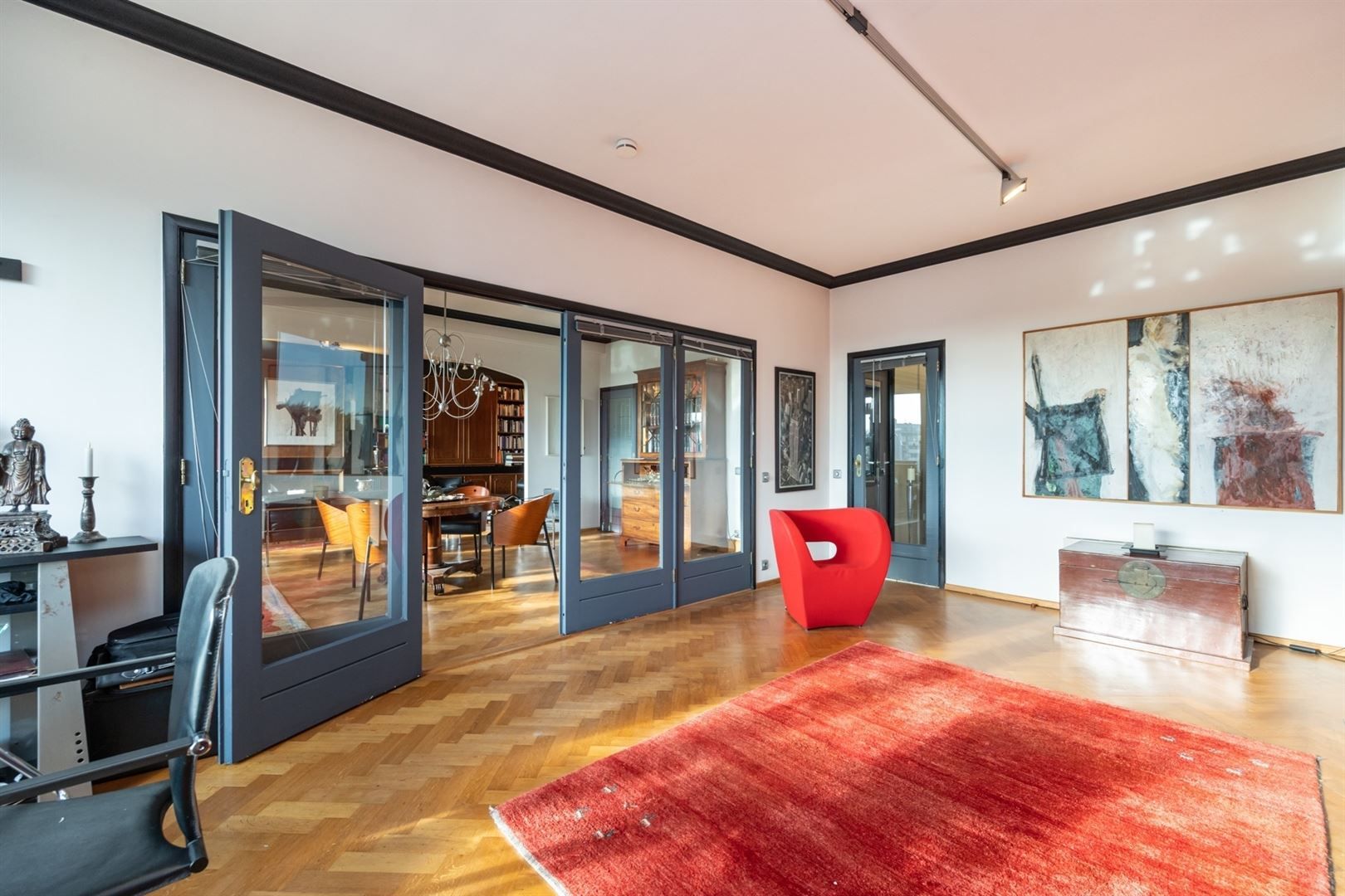 Exclusieve ART DECO PENTHOUSE  van 275m² met 4 slpks en fenomenaal zicht vanuit vogelperspectief over het Koning Albertpark en de tuinen van het Provinciehuis foto 12