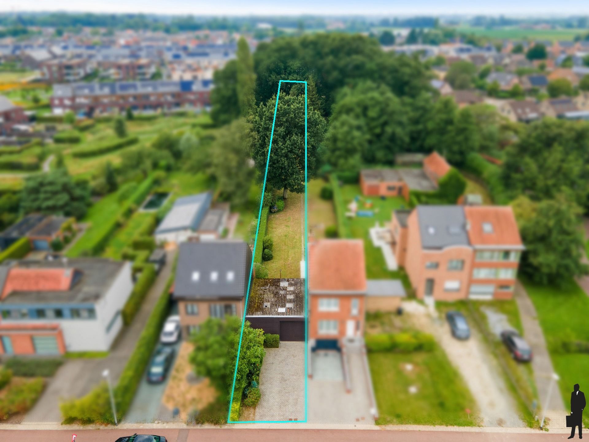 Perceel (708m²) voor gesloten bebouwing in groene omgeving foto 6