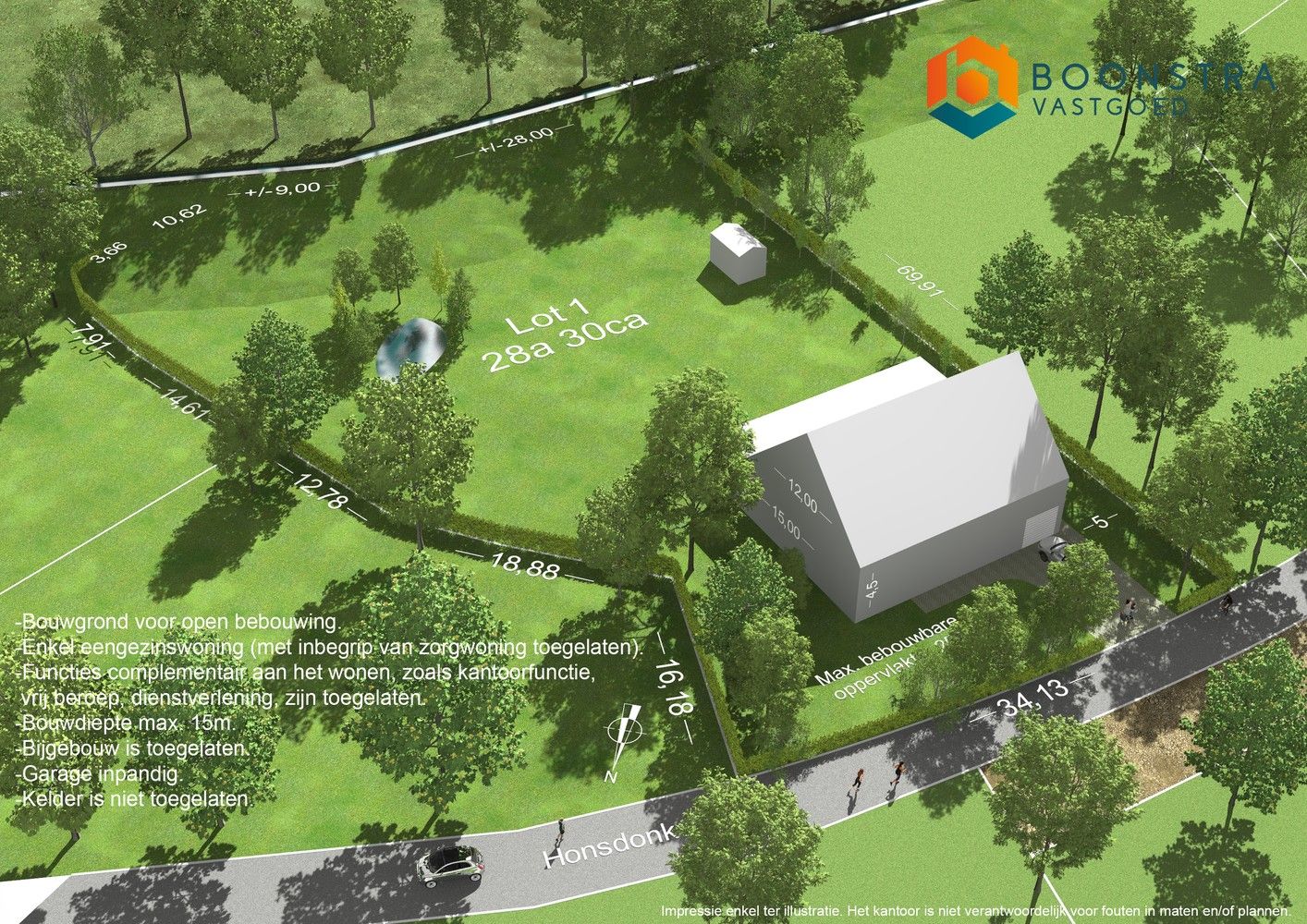Bouwgrond van 2830 m² voor open bebouwing te Tremelo foto {{pictureIndex}}