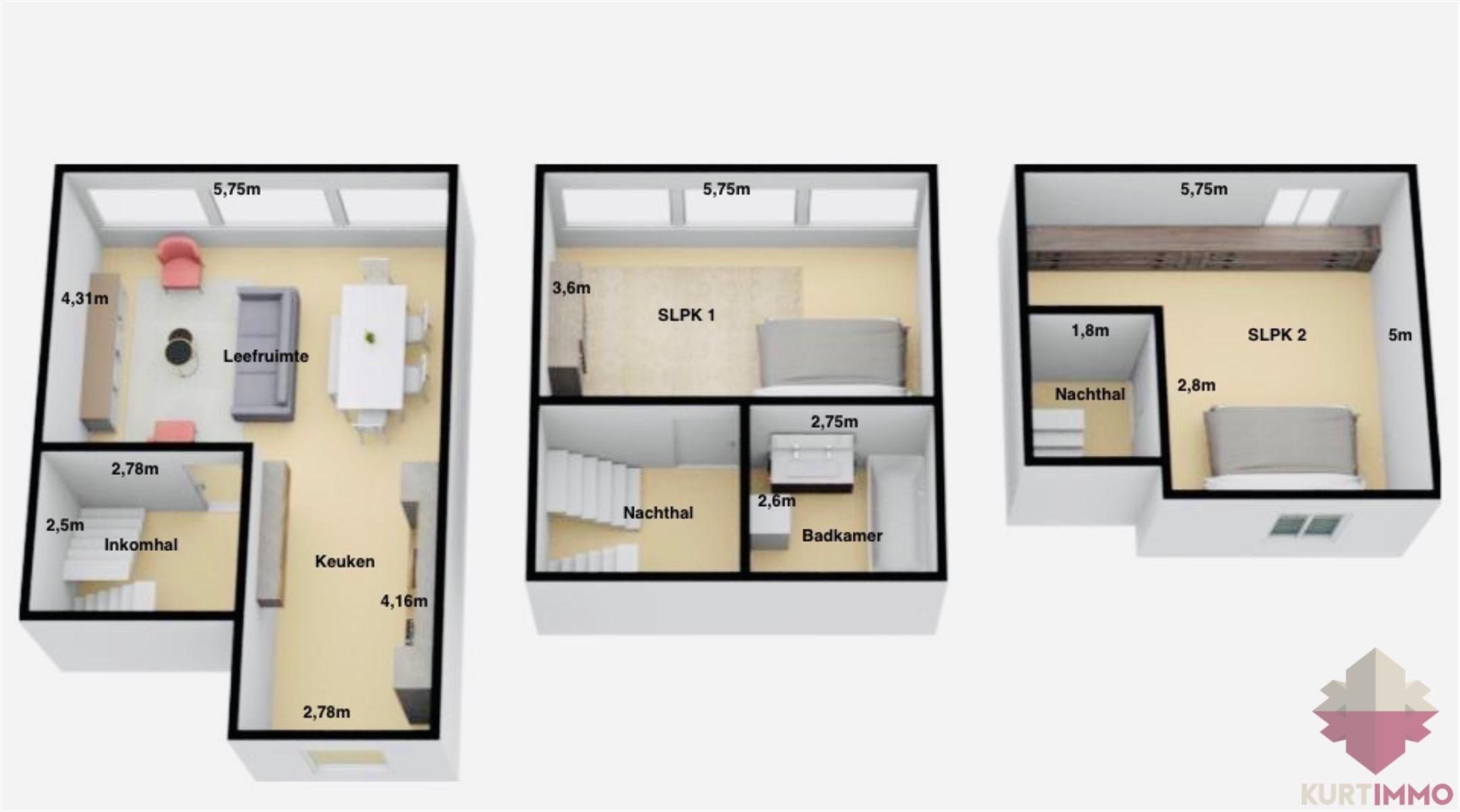 Centraal gelegen triplex app met 2 SLPK én terras! foto 12