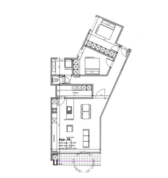 Nieuwbouwappartement op de derde verdieping met terras en twee slaapkamers foto 4