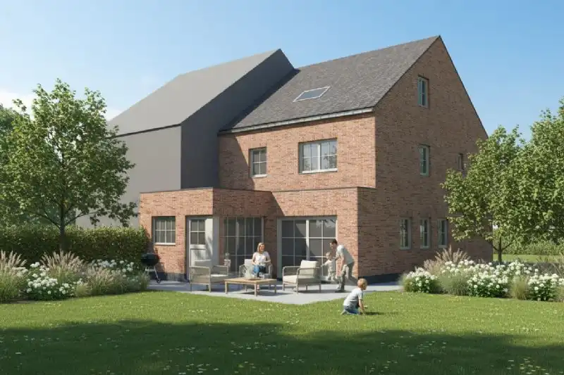 Nieuw te bouwen halfopen woning te De Pinte. foto 2