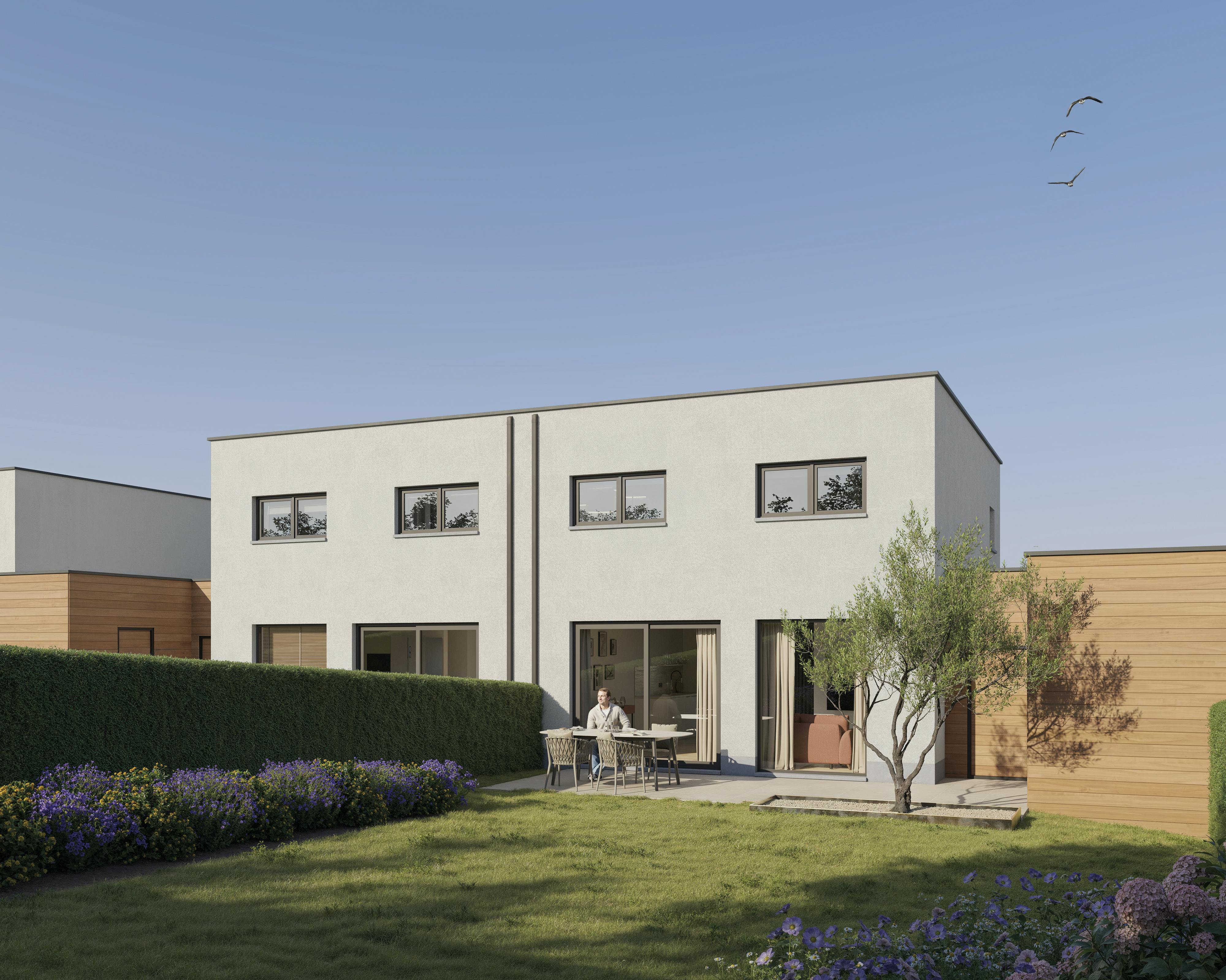 Moderne nieuwbouwwoning met 3 slaapkamers, tuin en carport in Zwevegem foto {{pictureIndex}}