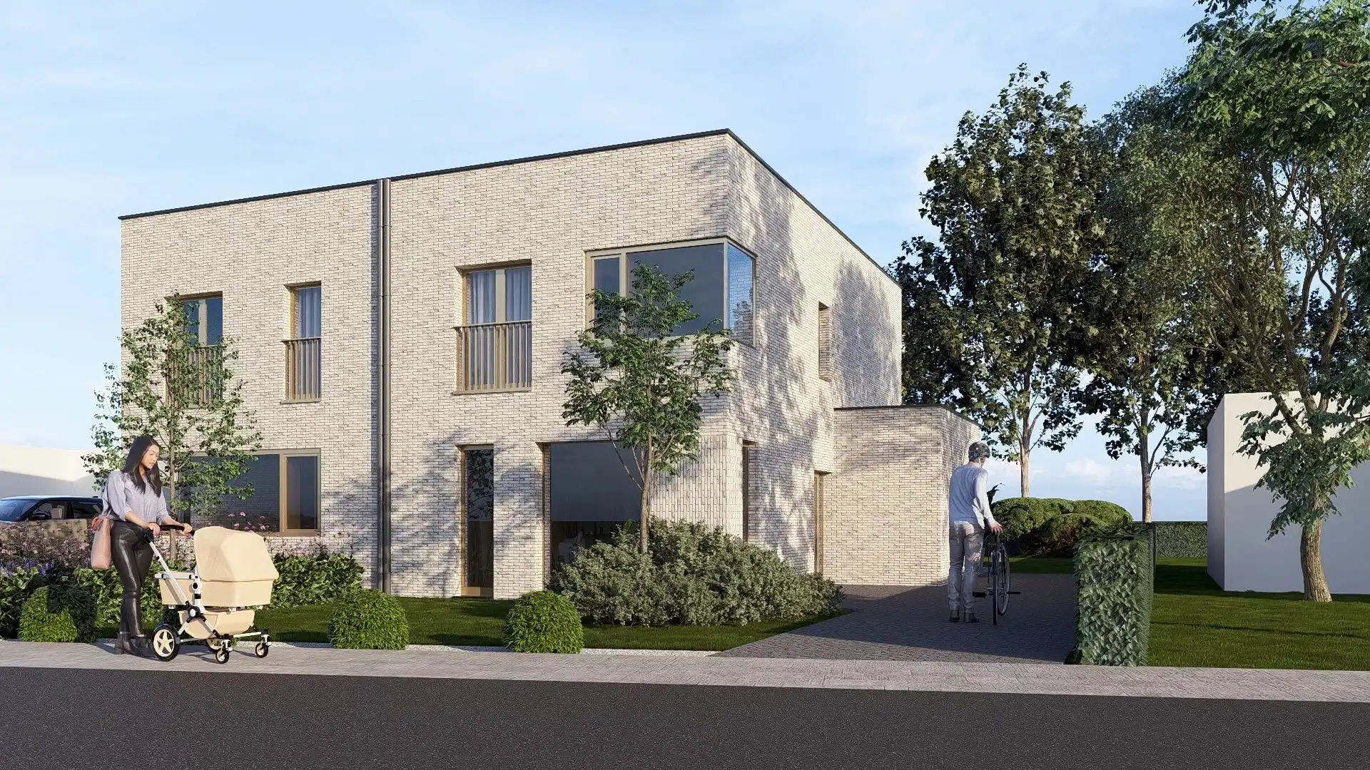 WOONPROJECT "MATS": EXCLUSIEF PROJECT VAN VIER MODERNE ENERGIEZUINIGE WONINGEN IN HASSELT foto {{pictureIndex}}
