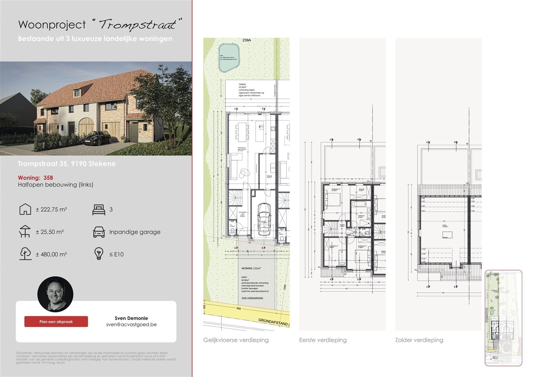 Halfopen nieuwbouwwoning 6% BTW met garage en 3 slaapkamers foto 24