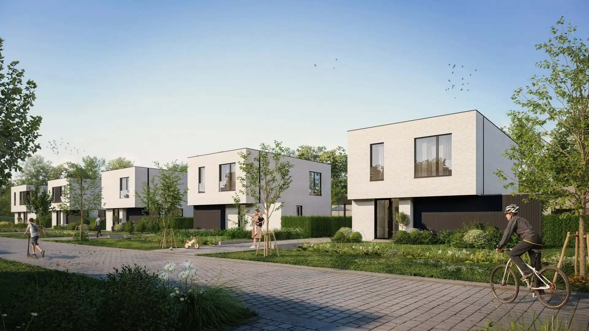 Bijna afgewerkte open bebouwing in groene wijk foto 6