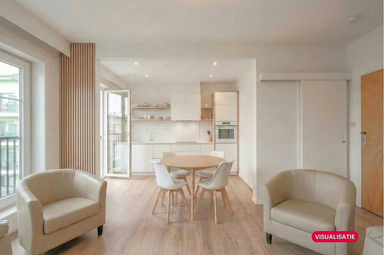 Zonnige hoekstudio met terras en open zicht ! foto 3