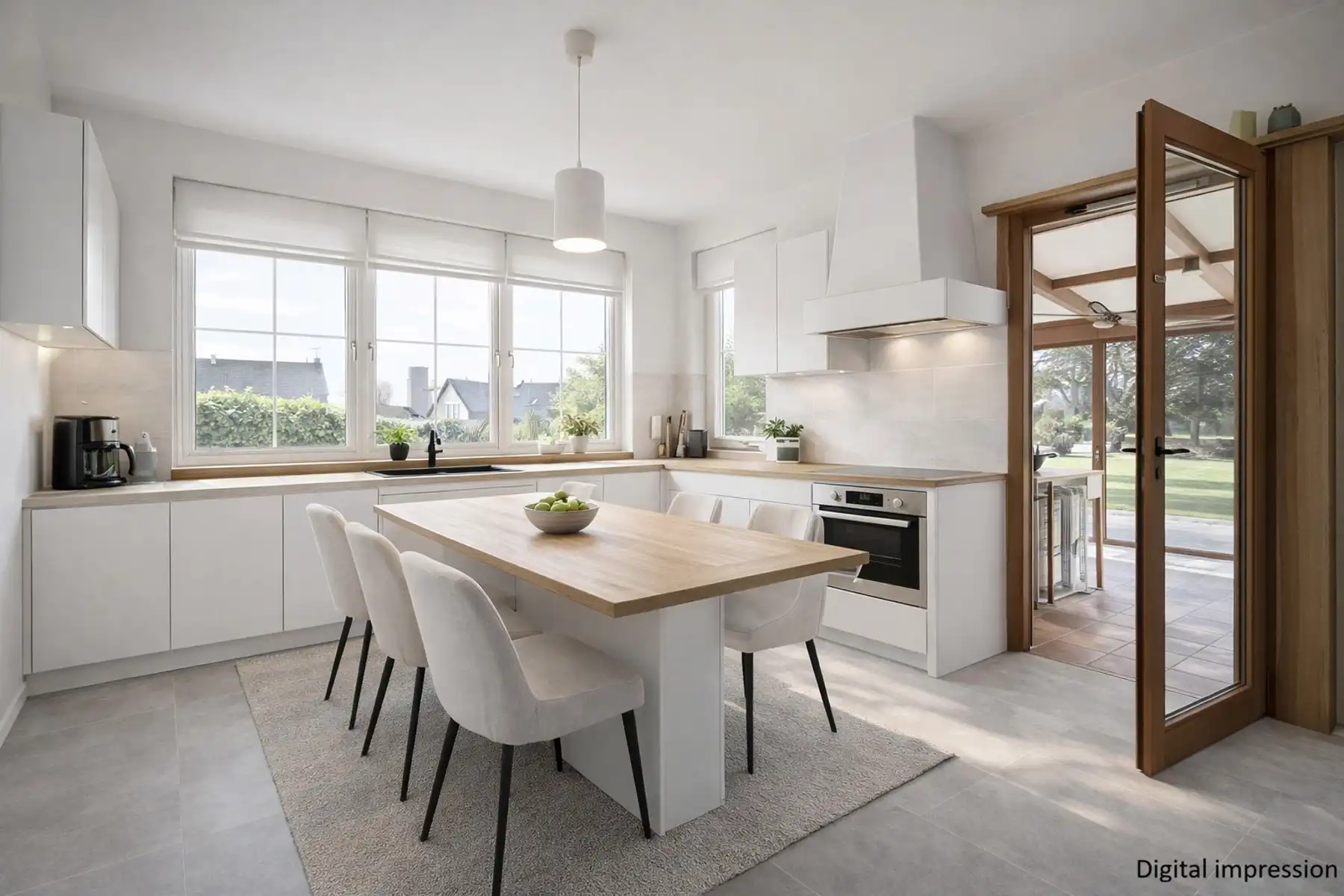 Ruime gelijkvloerse woning met 4 slpks, garage en tuin foto 12