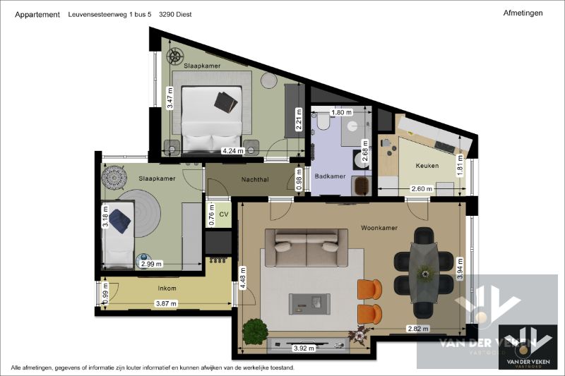 INSTAPKLAAR APPARTEMENT MET 2 SLAAPKAMERS, GELEGEN TE DIEST foto 12