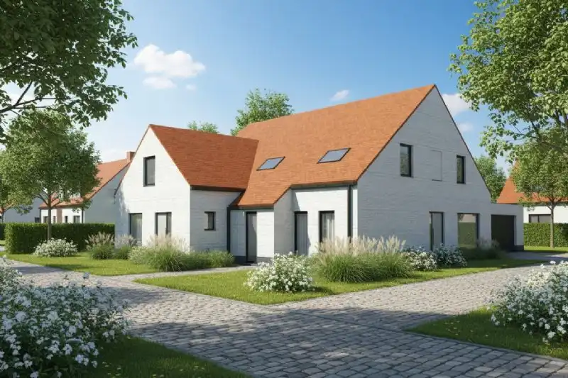 Nieuw te bouwen alleenstaande woning te Meulebeke. foto {{pictureIndex}}