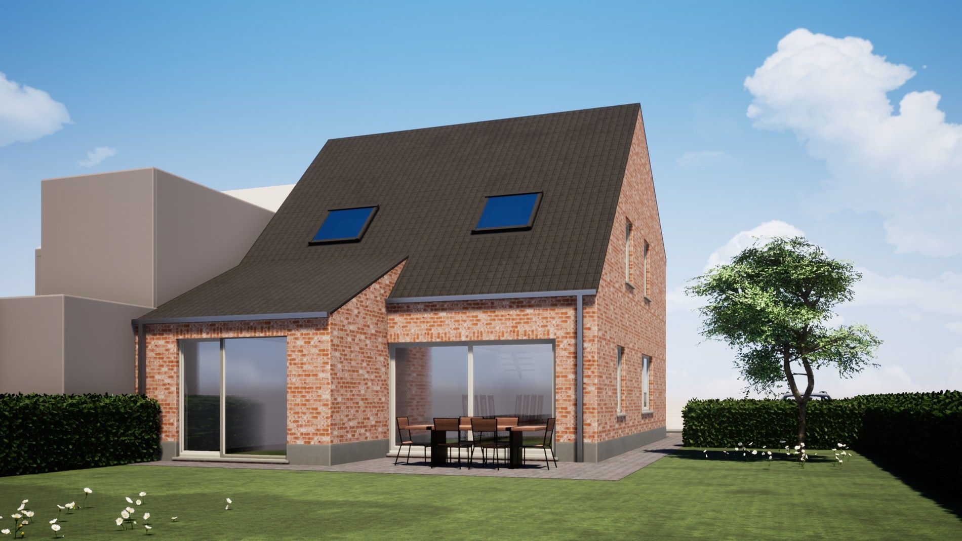 Ruime halfopen bebouwing op 550 m² met landelijk zicht te centrum Oudenburg foto 3