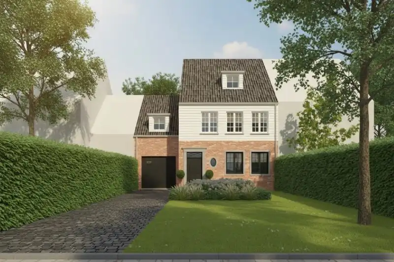 Nieuw te bouwen gesloten woning te Roeselare. foto {{pictureIndex}}