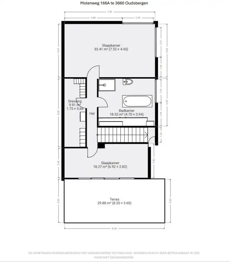 TRIPLEX-APPARTEMENT MET 2 TERRASSEN, TUIN EN BOS foto 18