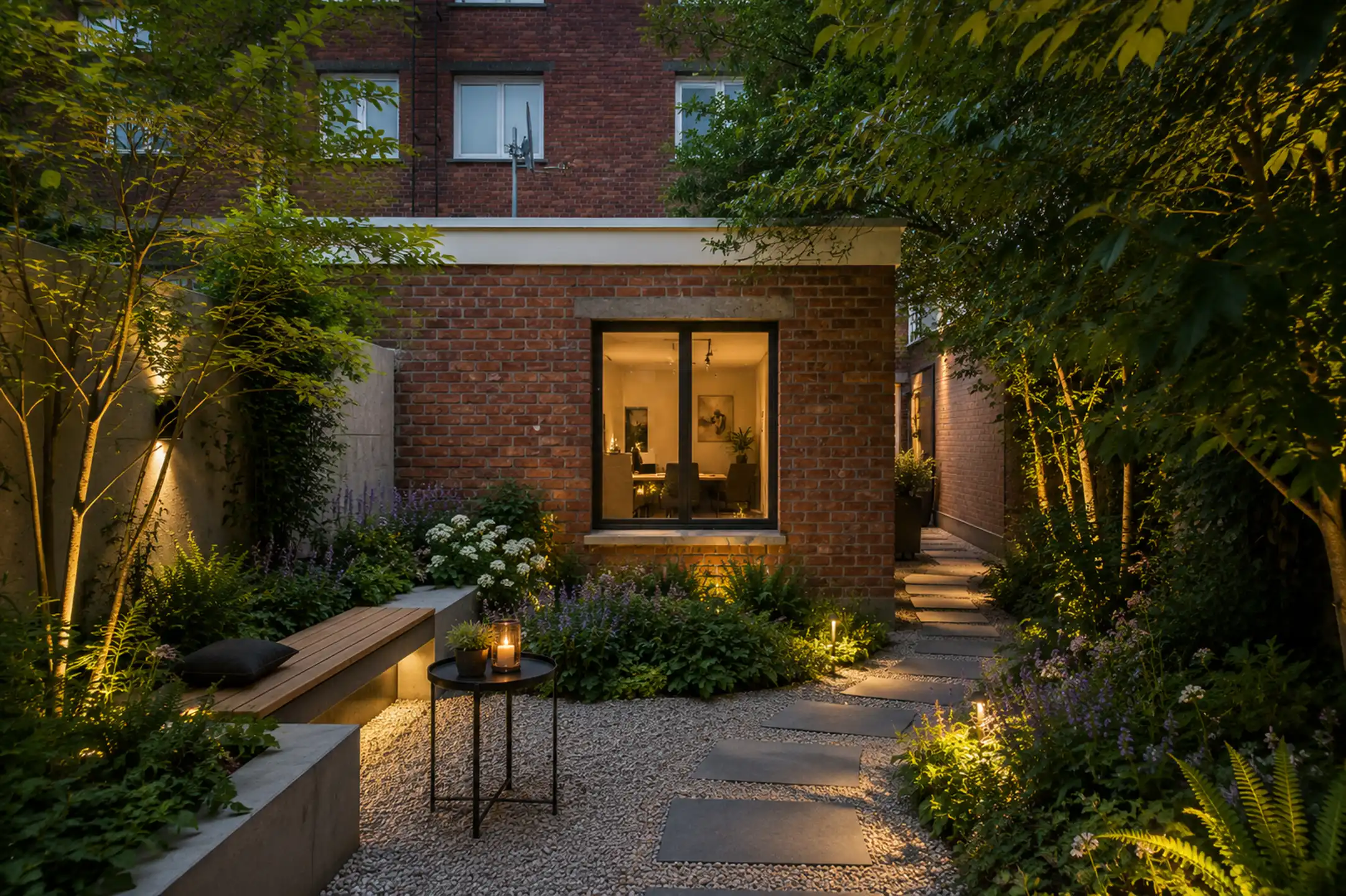 Handelsgelijkvloers met grote tuin foto 9