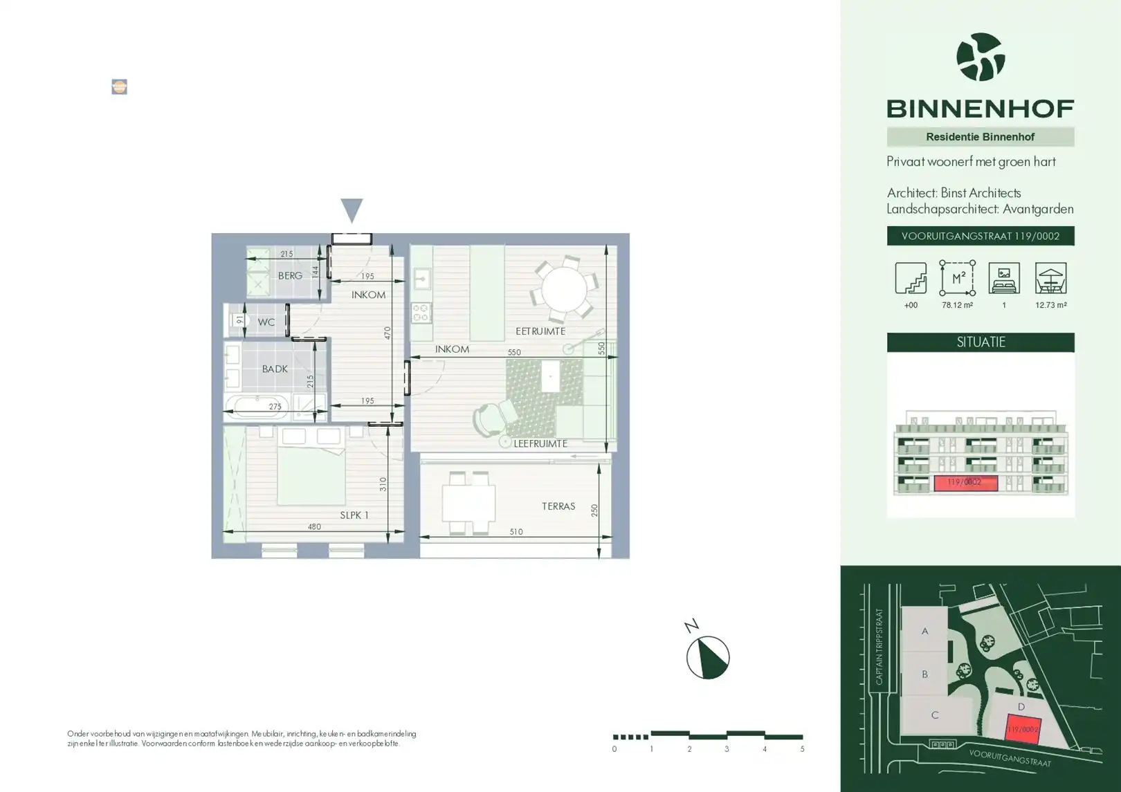 Gezellig gelijkvloers appartement met één slaapkamer en terras foto 8