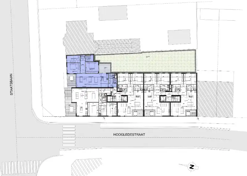 KORTEMARK: Appartement 1.01 met 3 slaapkamers en 2 terrassen gelegen op de eerste verdieping van Nieuwbouwresidentie Mila en Nora.  Maar liefst 123.30m2 ! foto 13