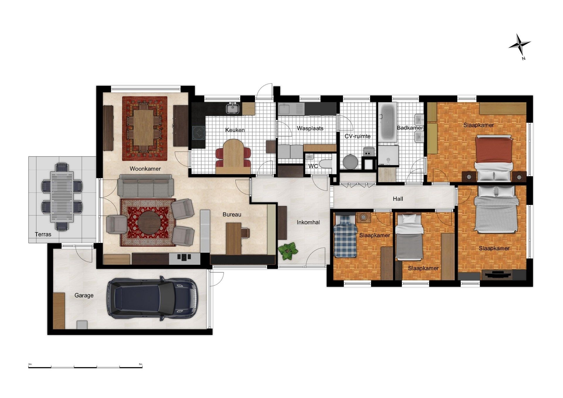 Uitstekend gelegen gezinswoning (type bungalow) met 4 slaapkamers, garage en een aangename tuin (1.067m²) foto 23
