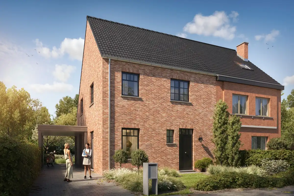 Halfopen nieuwbouwwoning te Wetteren foto {{pictureIndex}}