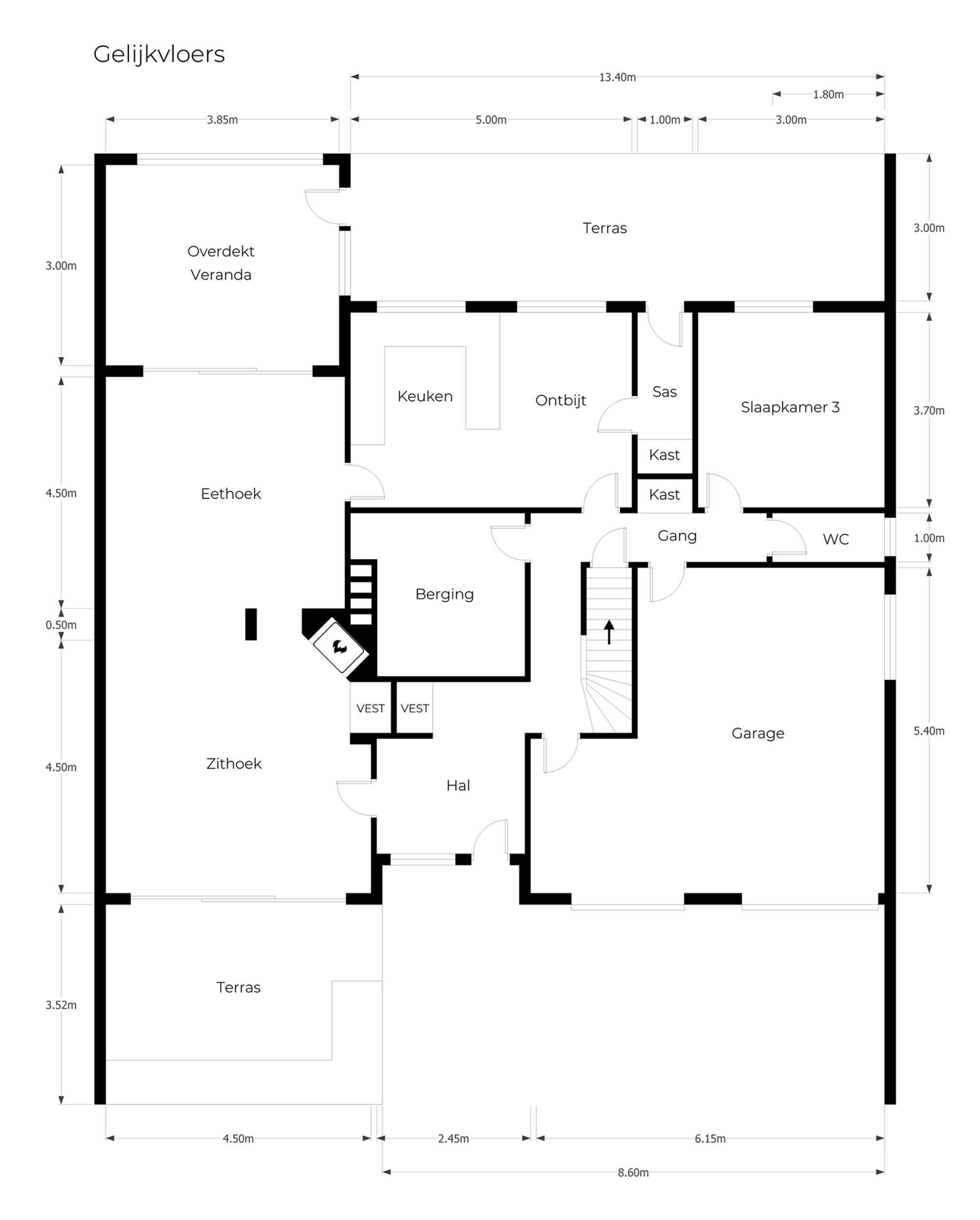 RUIME GERENOVEERDE WONING MET 3 SLAAPKAMERS OP RUSTIGE DOCH CENTRALE LIGGING TE KOERSEL foto 32