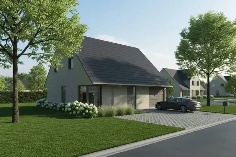 Nieuw te bouwen alleenstaande woning te Zwevezele. foto {{pictureIndex}}