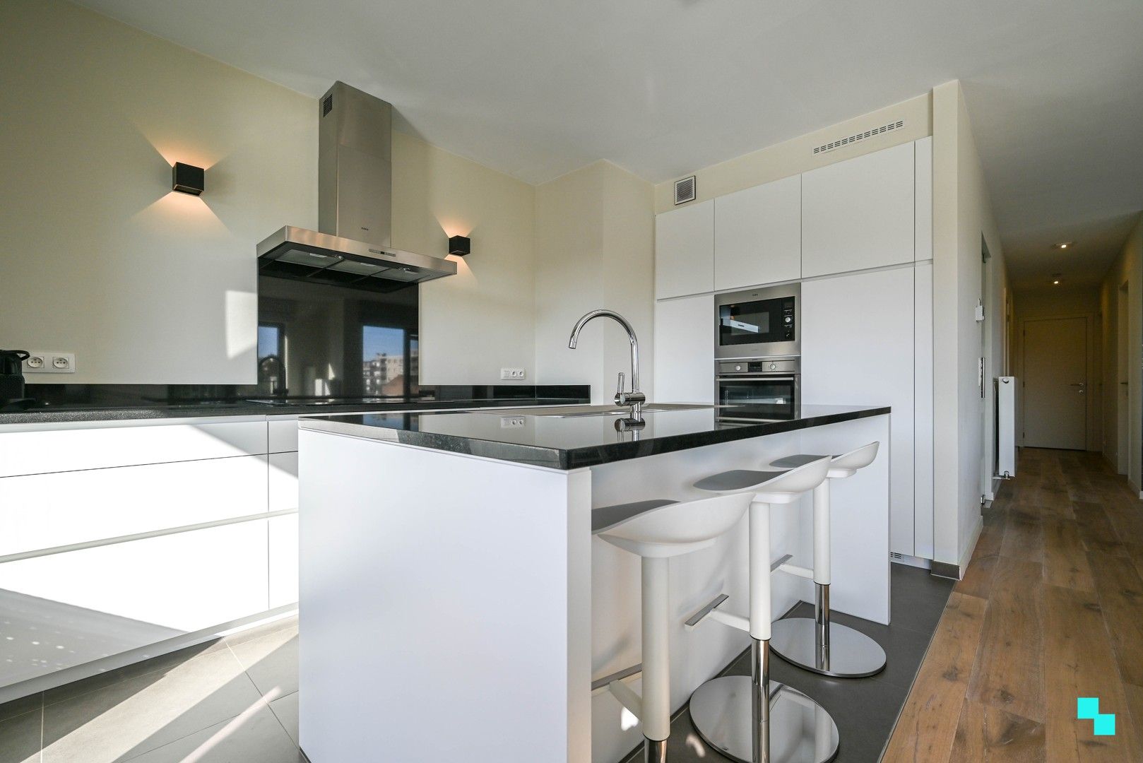 Geweldig hoekappartement met spectaculair panorama over de oevers van de Leie foto 7
