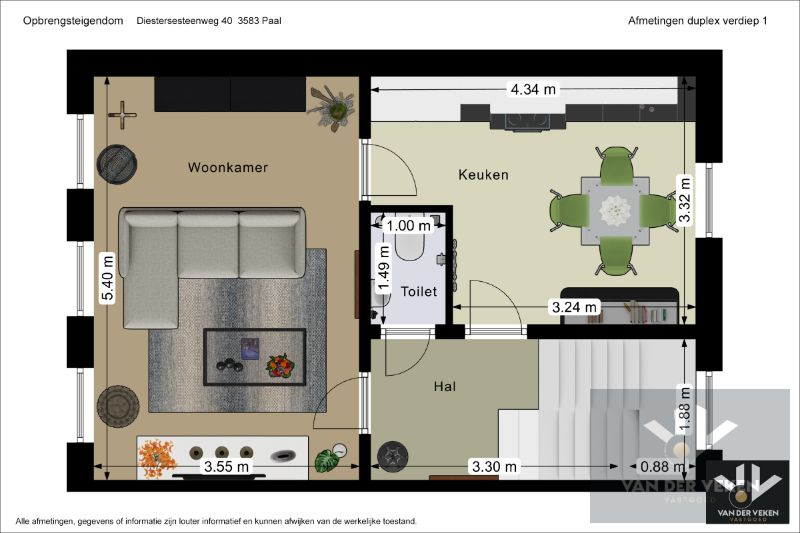 Opbrengsteigendom bestaande uit twee handelsgelijkvloersen (feestzaal/dienstencentrum en een kantoorruimte) en een duplexappartement op interessante zichtlocatie in het centrum van Paal (Beringen), op een steenworp van het op- en afrittencomplex van de autosnelweg E313! foto 35