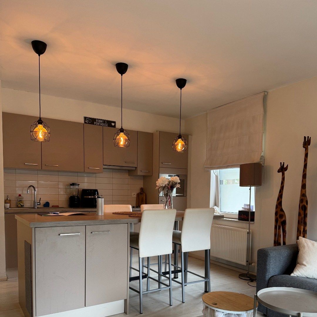 Modern gelijkvloers appartement met terras en garagebox. foto {{pictureIndex}}