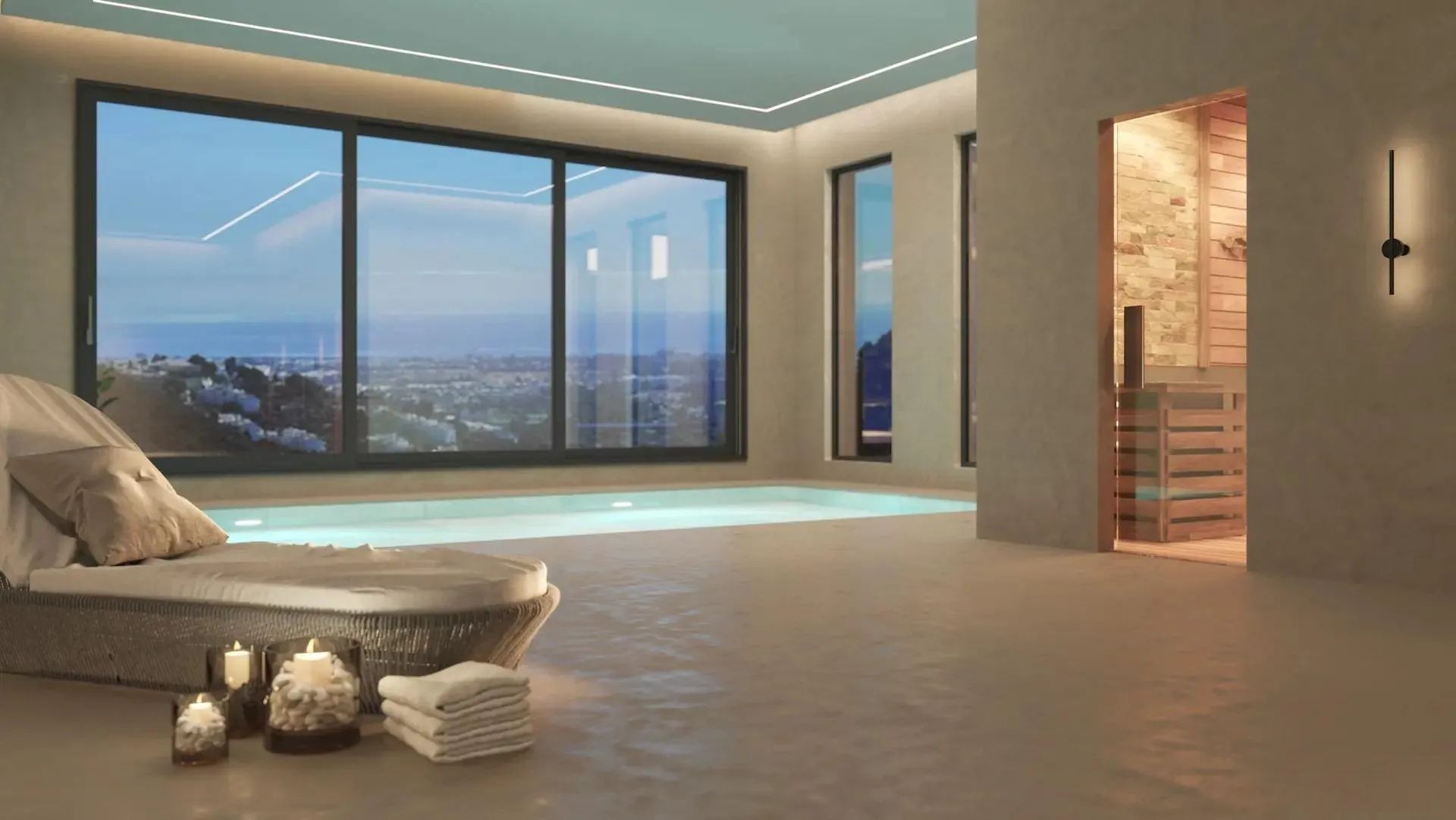 Architectonisch meesterwerk in Benahavís – luxe nieuwbouwvilla met panoramisch zeezicht en privé spa foto 15