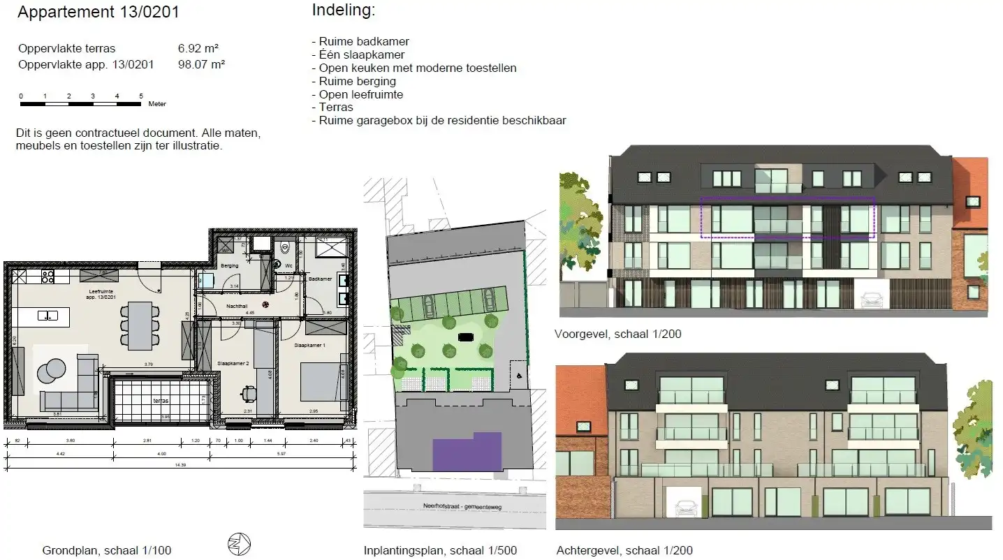 Appartement met 2 slaapkamers en terras te Gistel  foto 9