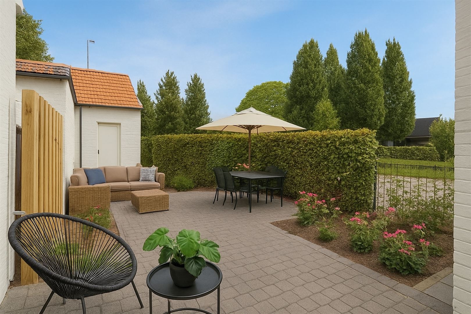 Volledig gerenoveerde halfopen woning met garage in het hart van Kemzeke foto 19