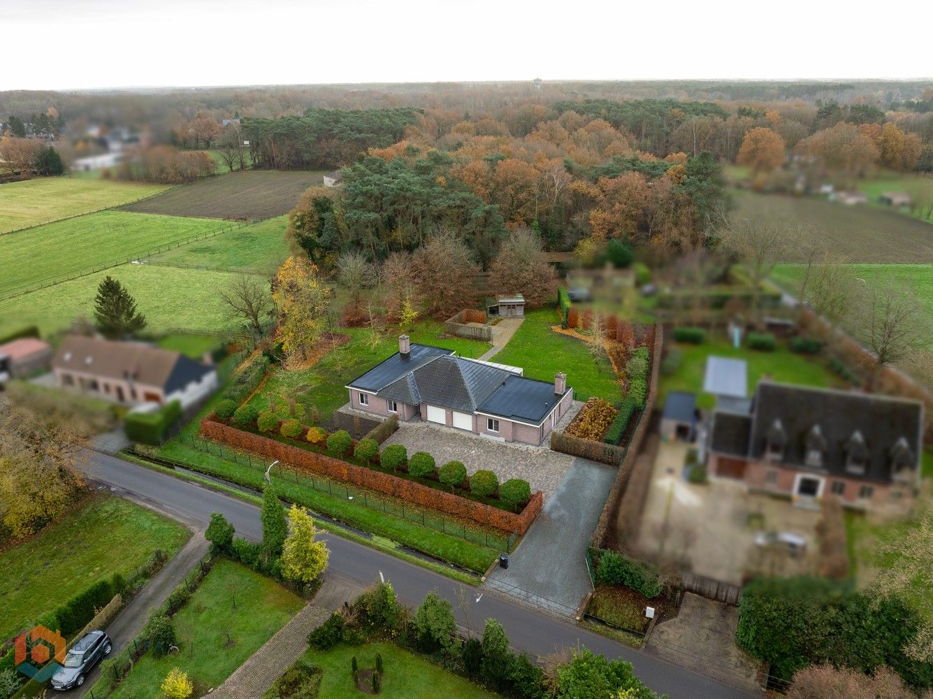 Gelijkvloerse villa met 3 slpkrs op ruim perceel (3314m²) te Putte foto 2