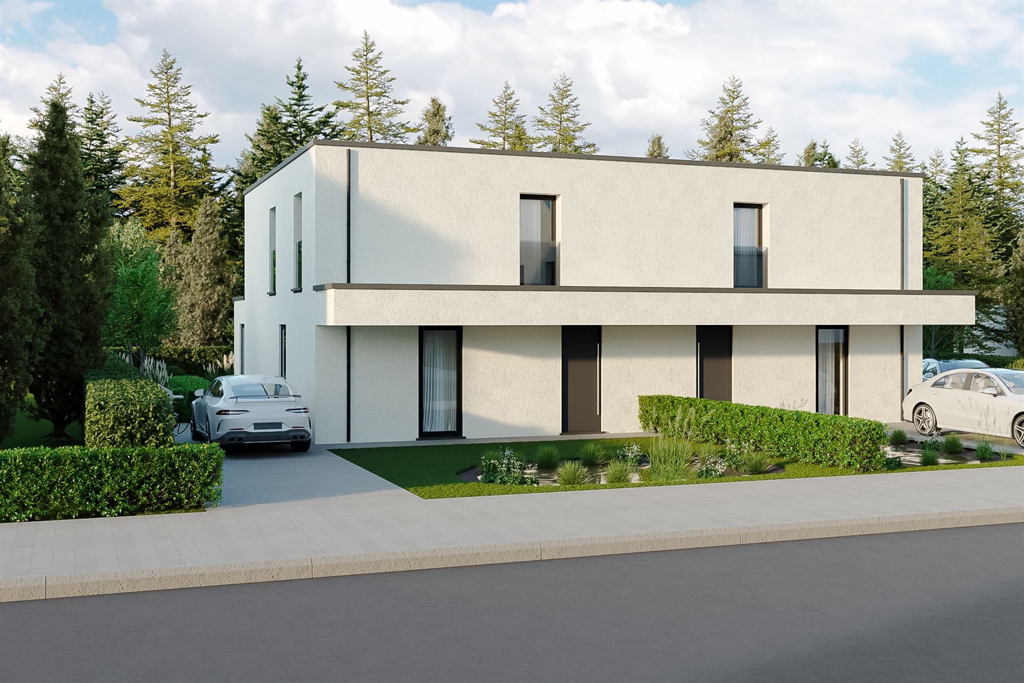 HOOG KWALITATIEVE NIEUWBOUWWONING UITERST RUSTIG GELEGEN TE LEOPOLDSBURG foto {{pictureIndex}}