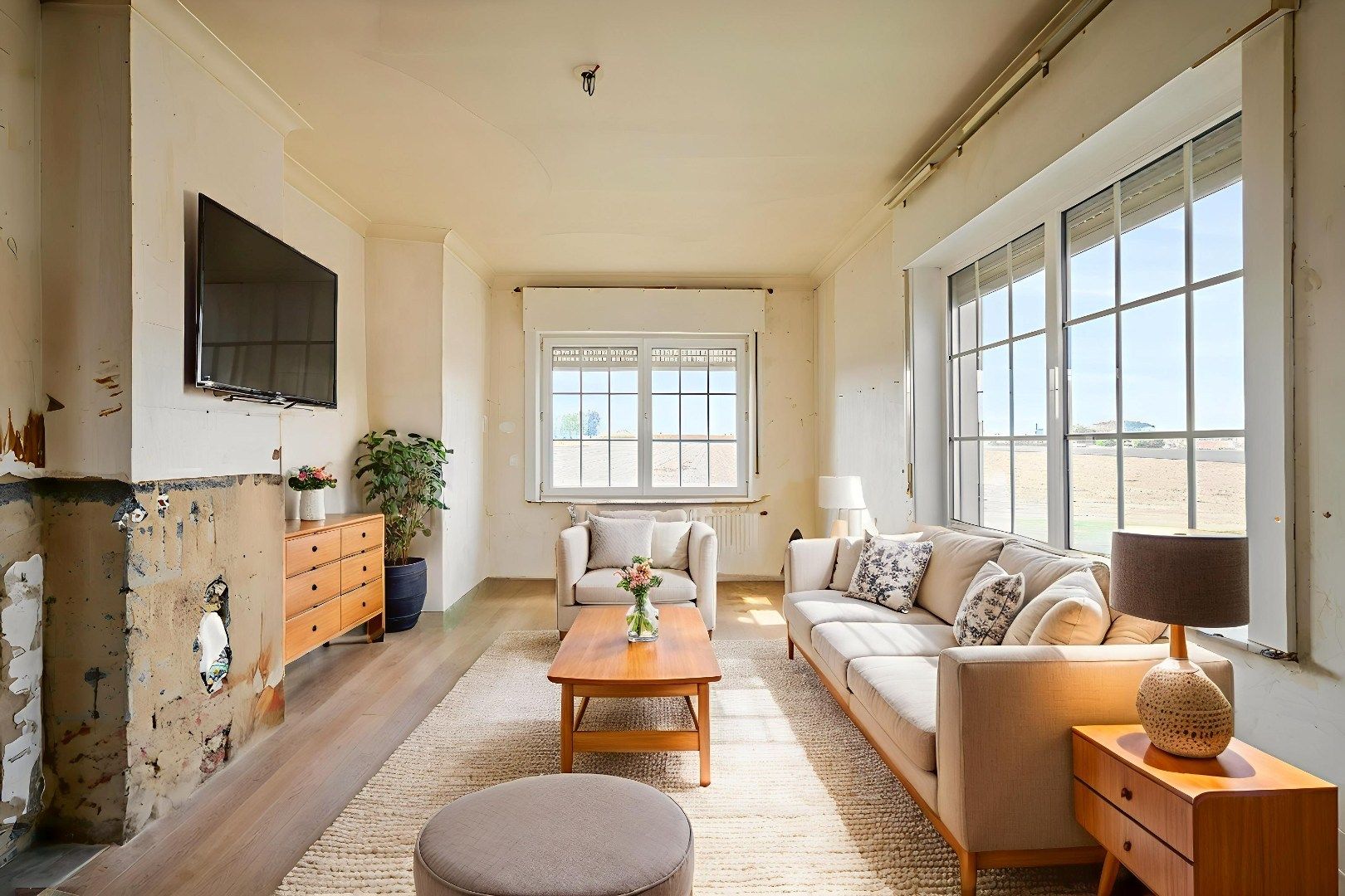 Halfopen woning met garage en fenomenaal uitzicht in Rekkem foto 2