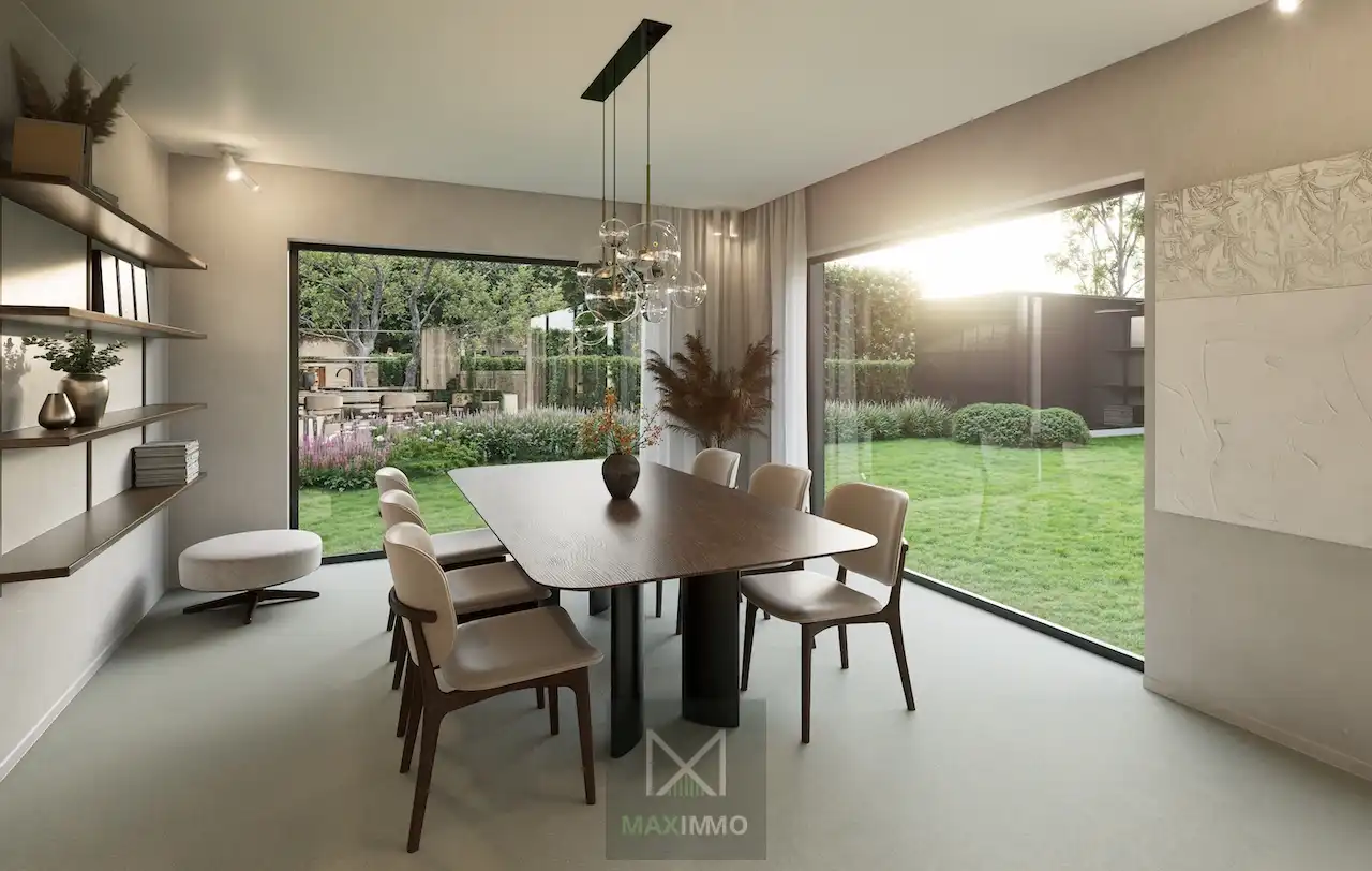 Exclusieve en energiezuinige gelijkvloerse villa in afwerkingsfase – zicht op velden & bos foto 8