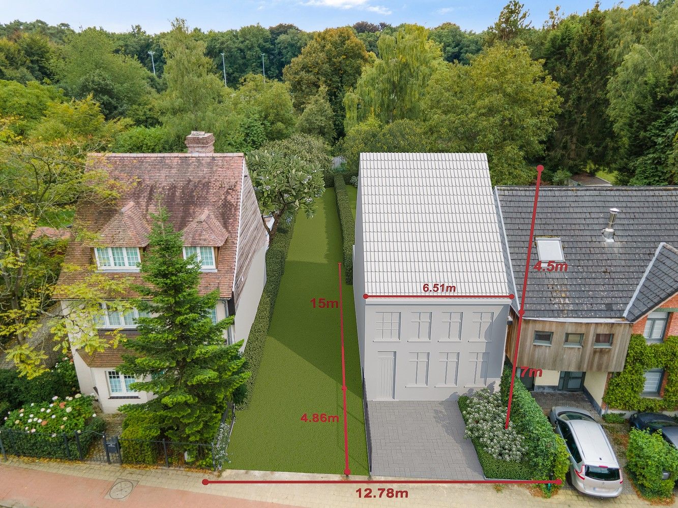 Bouwgrond (222m²) voor een gesloten bebouwing in Schilde foto {{pictureIndex}}