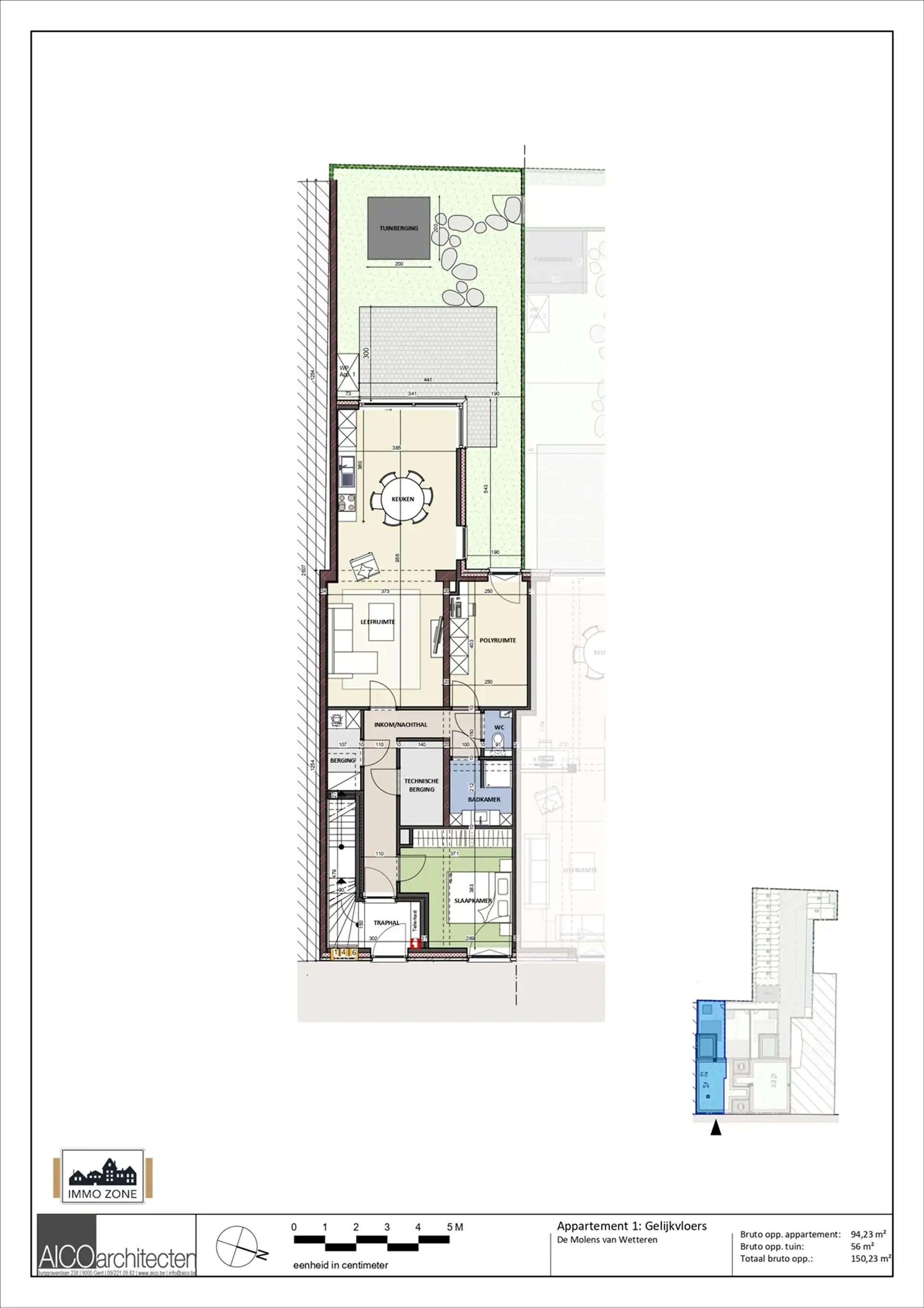 Gelijkvloers appartement met tuin in Wetteren foto 6