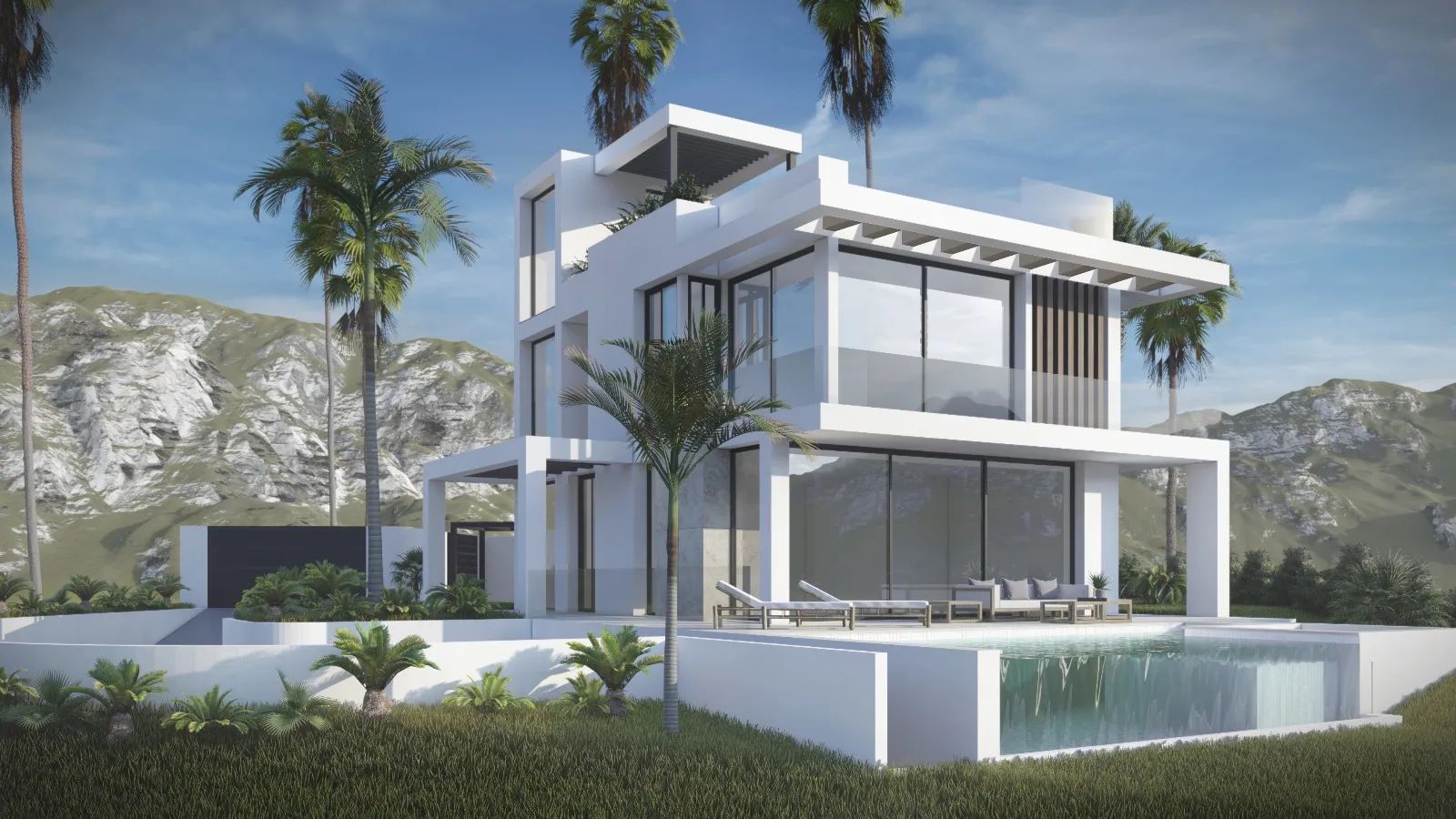 Adembenemende nieuwbouwvilla in Estepona: luxe, comfort en spectaculaire uitzichten gecombineerd foto {{pictureIndex}}