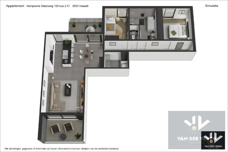Energiezuinig, ruim en lichtrijk appartement met 2 slaapkamers en 2 terrassen op een goed bereikbare locatie foto 18
