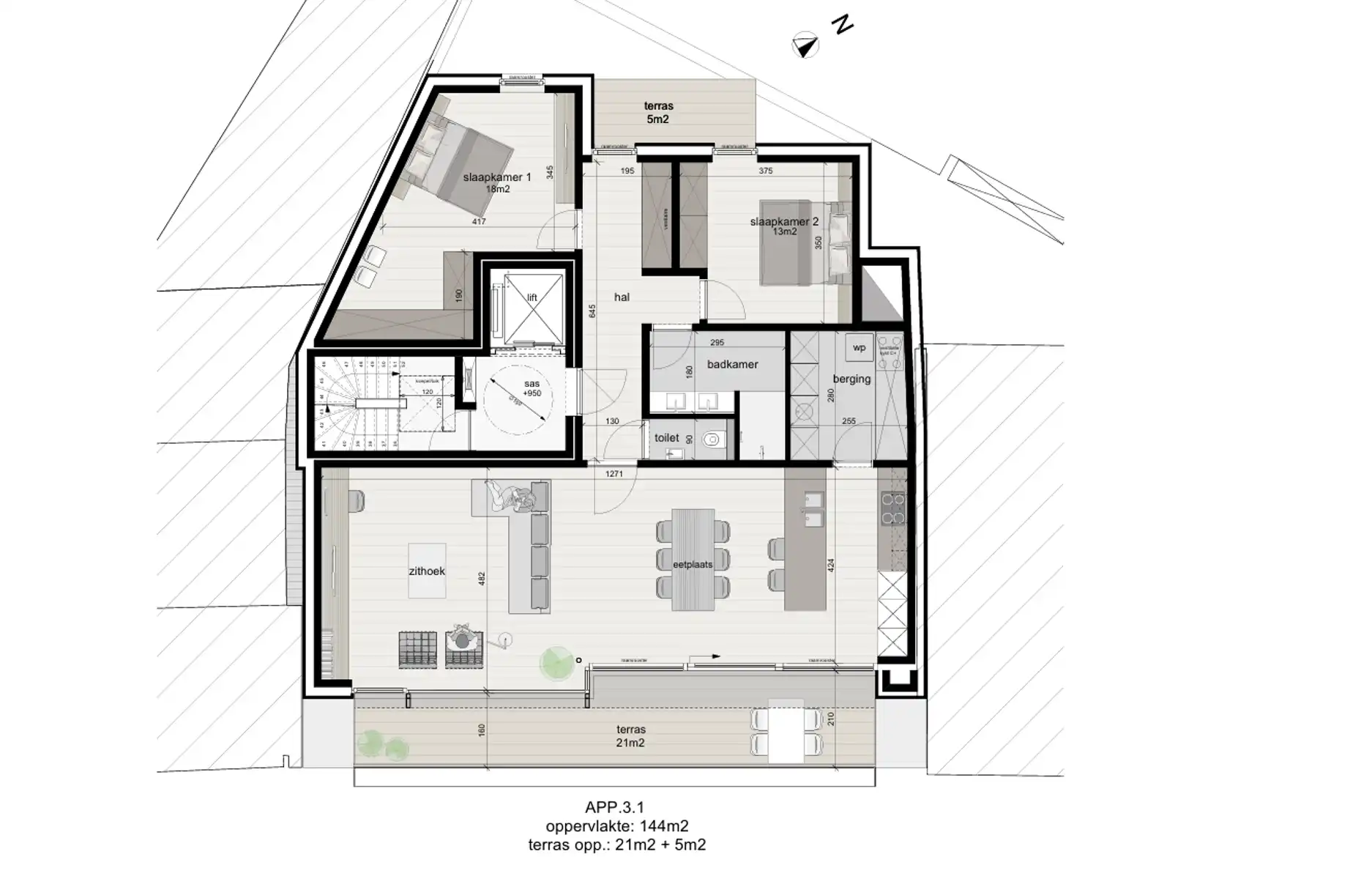 Nieuwbouw penthouse in het centrum van Tielt  foto 4