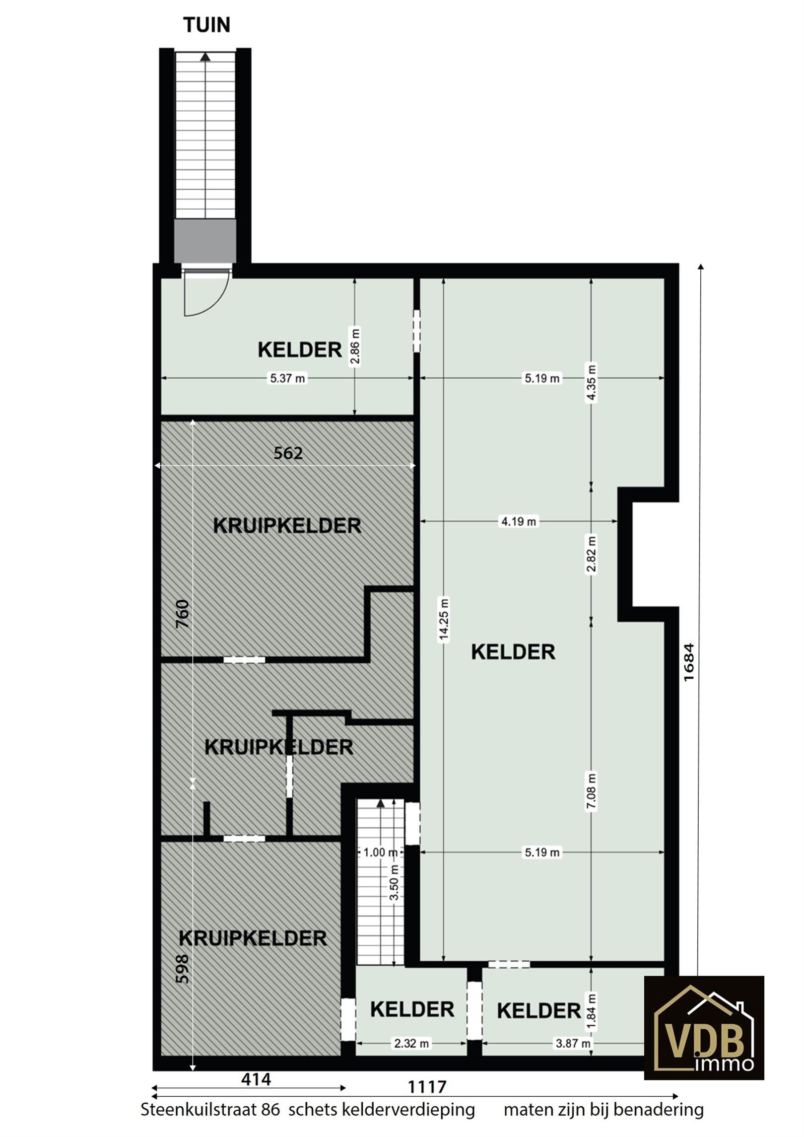 Gelijkvloers appartement met 3-4 slaapkamers, dubbele garage, kelder en tuin foto 63