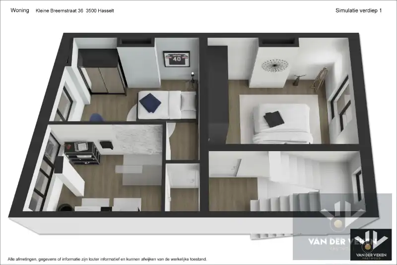 Ruime en goed gelegen te moderniseren rijwoning met gezellige binnekoer, garage en/of atelier foto 33