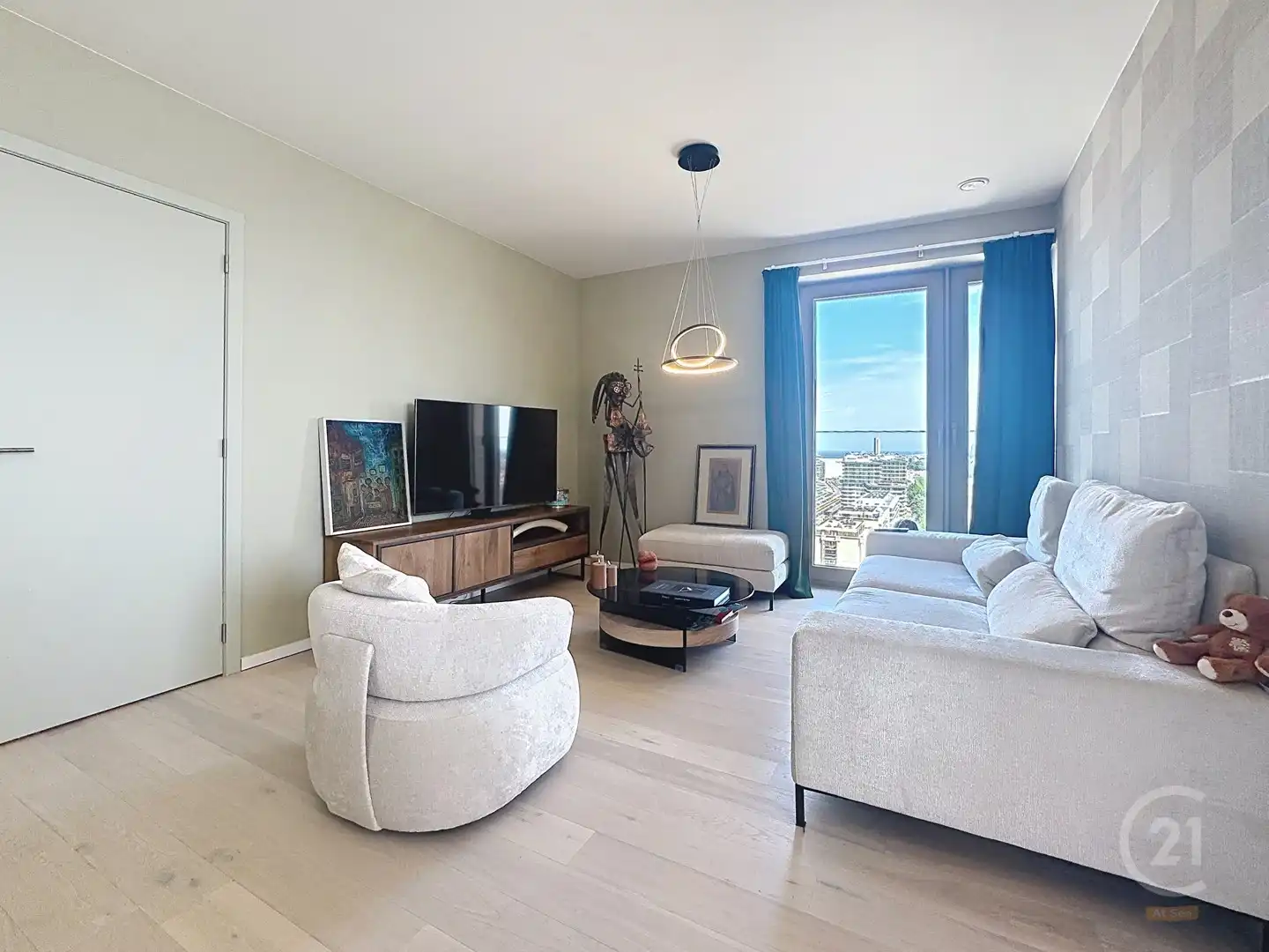 Exclusief nieuwbouw hoekappartement met panoramisch uitzicht en zijdelings zeezicht in Oostende foto 8