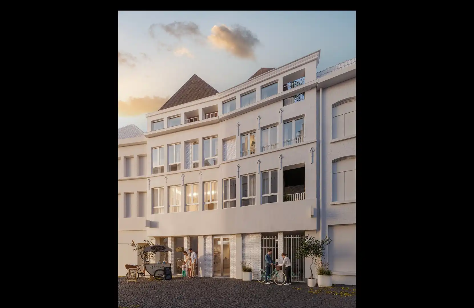 Exclusief  en zeer ruim appartement met groot terras en zicht op binnentuin en de 3 torens in centrum historisch Gent foto 3