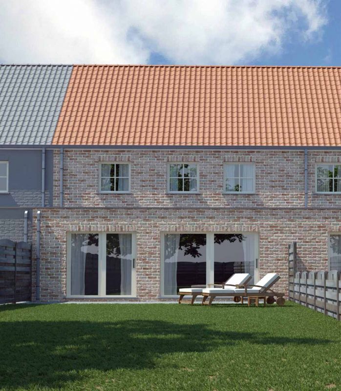 Nieuw te bouwen gesloten woning met vrije keuze van architectuur te Sint-Niklaas. foto 2